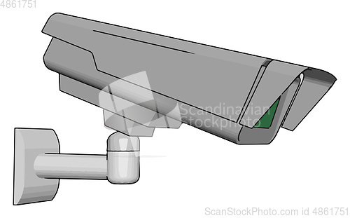 Image of CCTV camera uses vector or color illustration