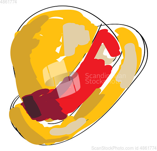 Image of A colorful artistic hat vector or color illustration
