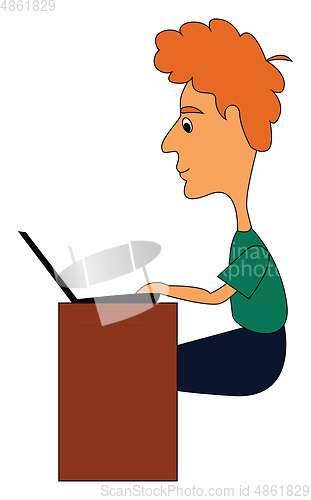 Image of Clipart of an officer at work in his office hours before the lap