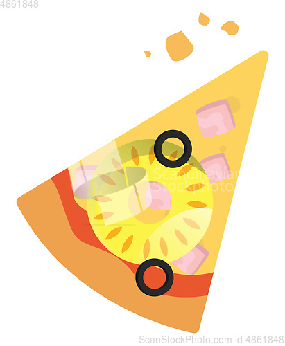 Image of Slice of Hawaiian pizzaPrint