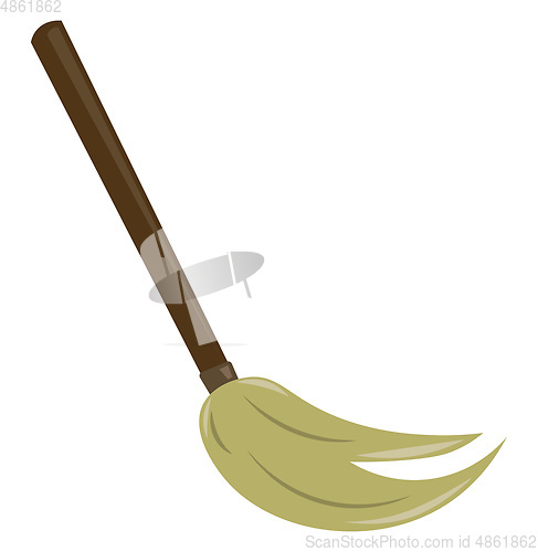 Image of A mopping brush to clean the surroundings vector or color illust