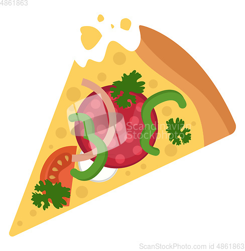 Image of Salami pizza with veggiesPrint