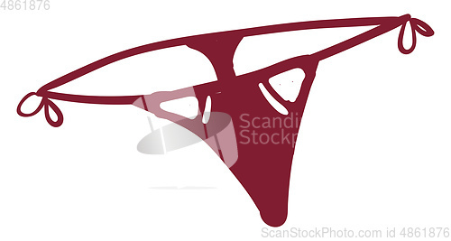 Image of Red underpants with string vector or color illustration