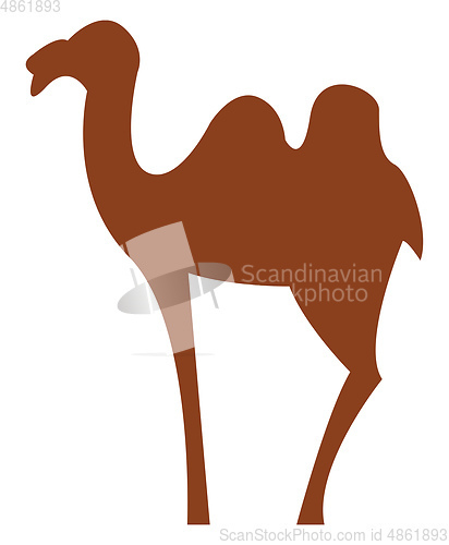 Image of Silhouette of a camel vector or color illustration