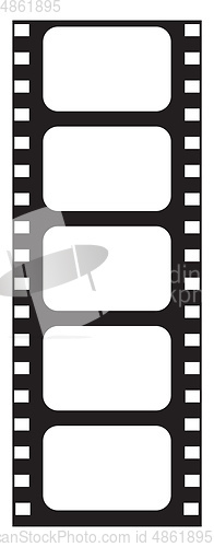 Image of Black and white presentation of camera roll symbolizing the cine
