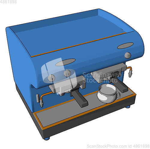 Image of Blue colored vending machine vector or color illustration