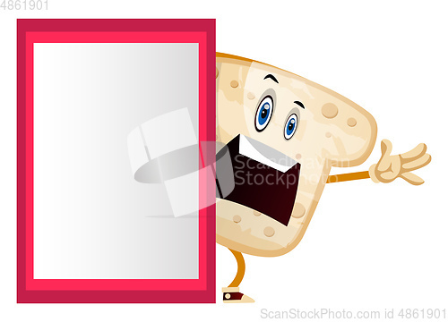 Image of Board Bread illustration vector on white background