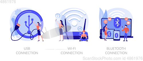 Image of Remote connection vector concept metaphors.