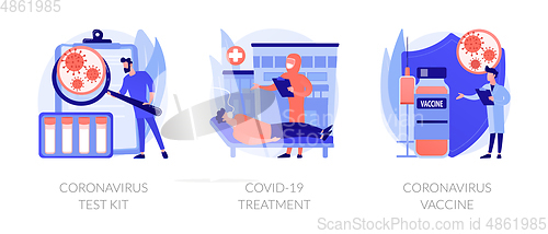 Image of Virus diagnosis and patient treatment abstract concept vector il