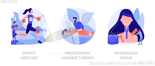 Image of Sports medical services vector concept metaphors.