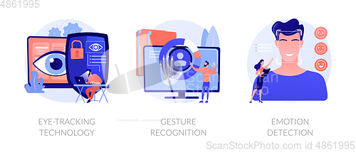 Image of Modern sensor technologies vector concept metaphors.