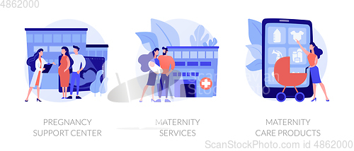 Image of Pregnancy and maternity vector concept metaphors.