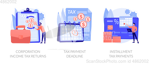 Image of Tax payment terms vector concept metaphors