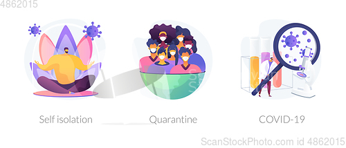 Image of Coronavirus world pandemic abstract concept vector illustrations.