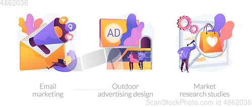 Image of Product marketing campaign abstract concept vector illustrations.