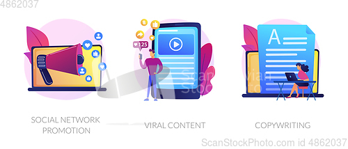 Image of Social media management vector concept metaphors