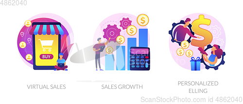 Image of Sales manager vector concept metaphors