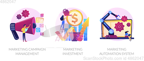 Image of Marketing campaign vector concept metaphors
