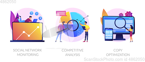 Image of Marketing analysis vector concept metaphors