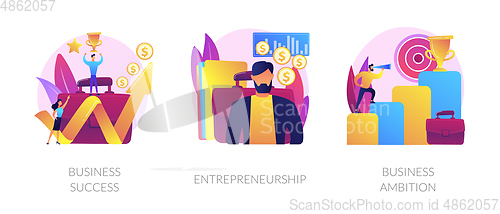Image of Success story vector concept metaphors.
