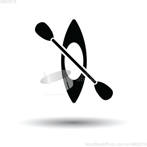 Image of Kayak and paddle icon