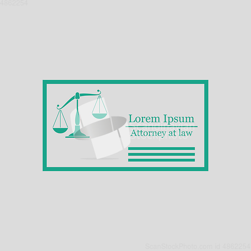 Image of Lawyer business card icon