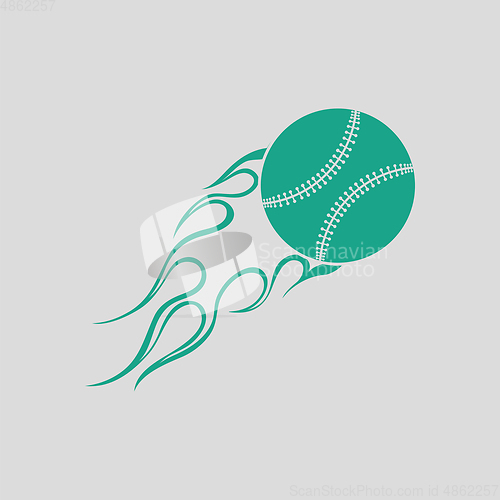 Image of Baseball fire ball icon