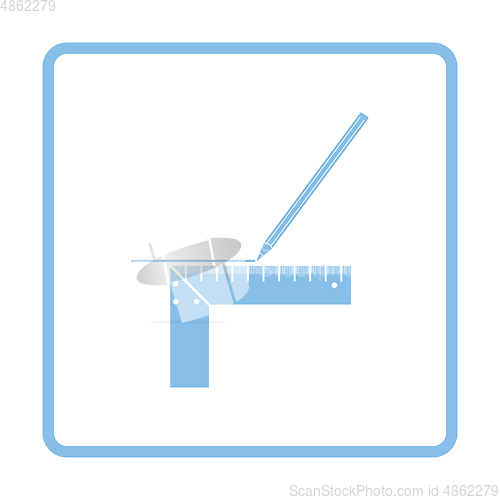 Image of Pencil line with scale icon