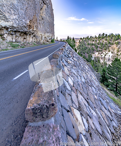 Image of View from Calcite Springs Overlook of the Yellowstone River.