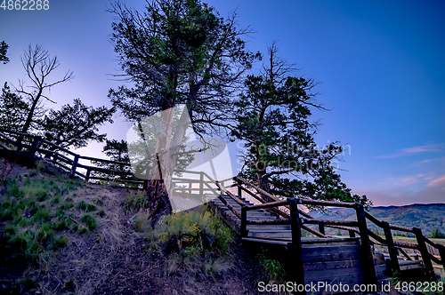 Image of View from Calcite Springs Overlook of the Yellowstone River.