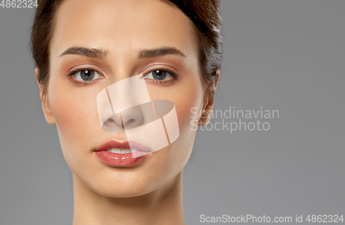 Image of close up of beautiful young woman face