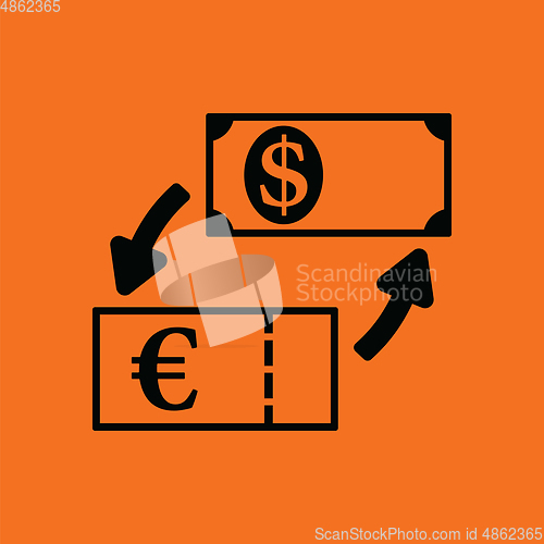 Image of Currency dollar and euro exchange icon