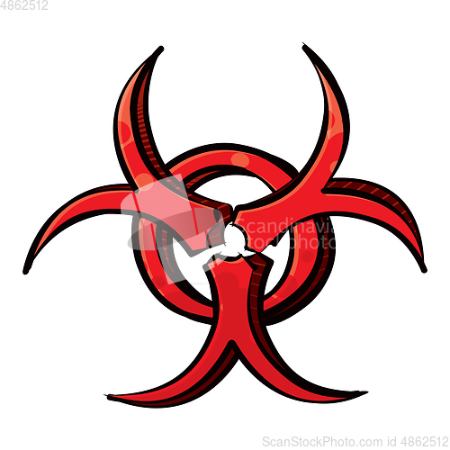 Image of Drawing of biohazard risk symbol