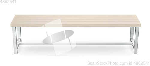 Image of Modern wood bench