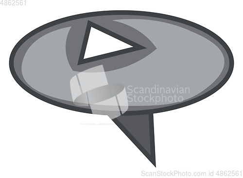 Image of Large grey pin vector or color illustration