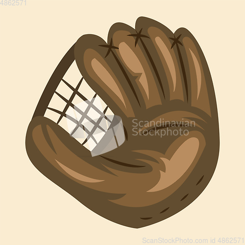 Image of Hand with net vector color illustration.