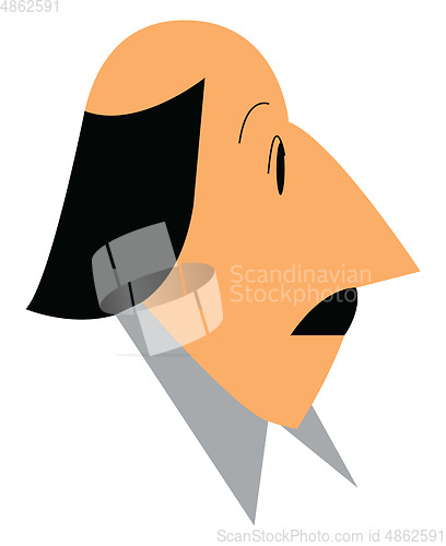 Image of A bald man vector or color illustration