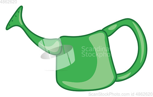 Image of A green watering can vector or color illustration