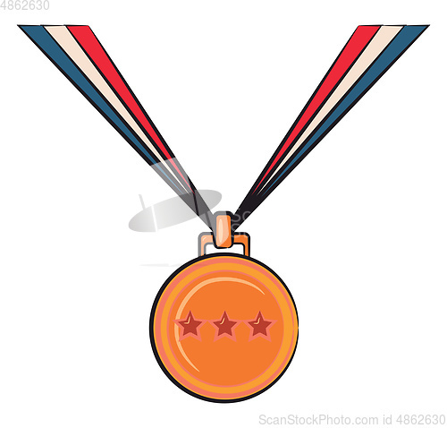 Image of Golden medal for winner vector or color illustration