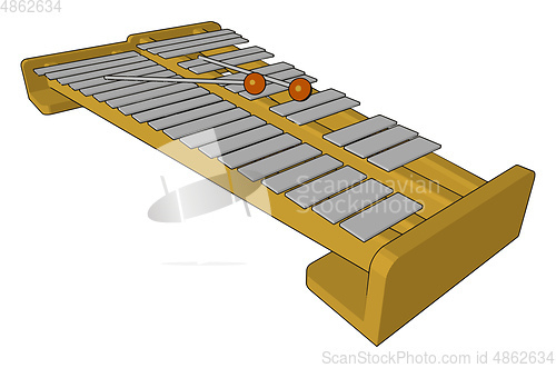 Image of Santoor playing techniques vector or color illustration