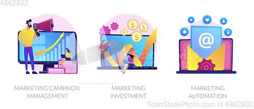 Image of Marketing campaign vector concept metaphors