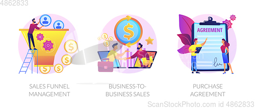 Image of Sales management vector concept metaphors