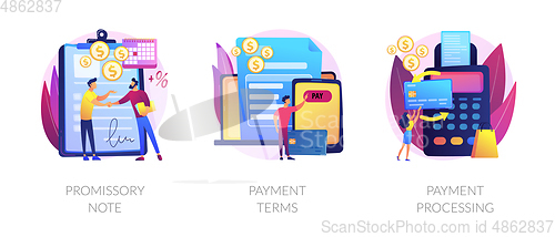 Image of Payment terms and conditions vector concept metaphors.