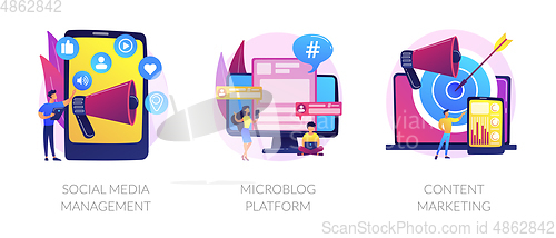 Image of SMM vector concept metaphors