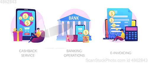 Image of Banking and financial services vector concept metaphors.