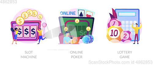 Image of Online casino vector concept metaphors.