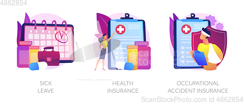 Image of Worker healthcare system vector concept metaphors