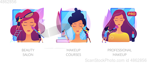 Image of Makeup vector concept metaphors.