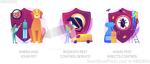 Image of Parasite protection vector concept metaphors