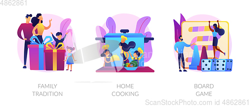 Image of Family time vector concept metaphors.